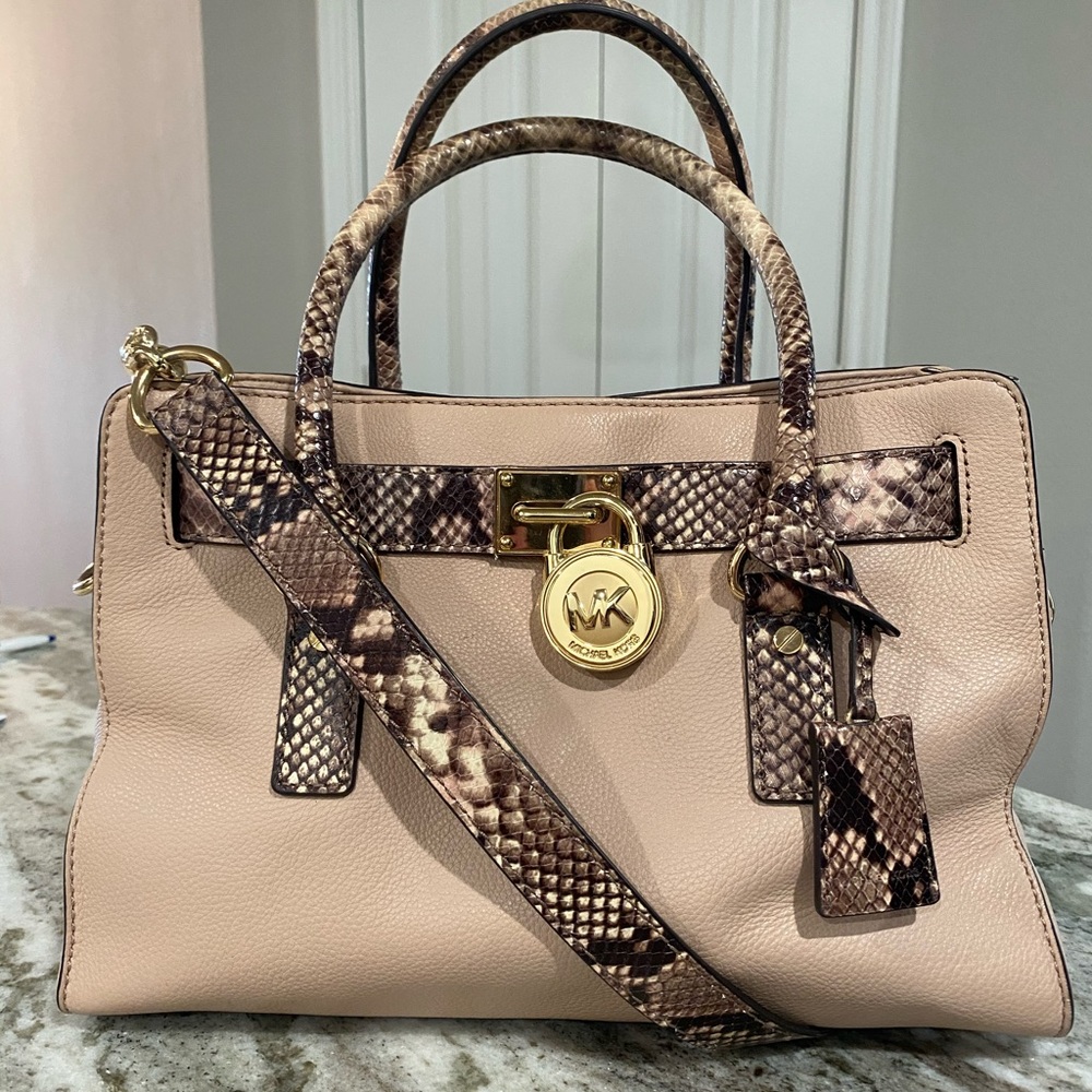 MK Purse with Snakeskin Details
